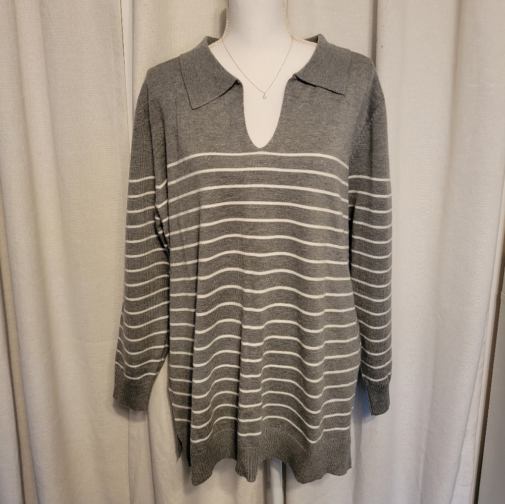 NEW! Collard V-Neck Sweater